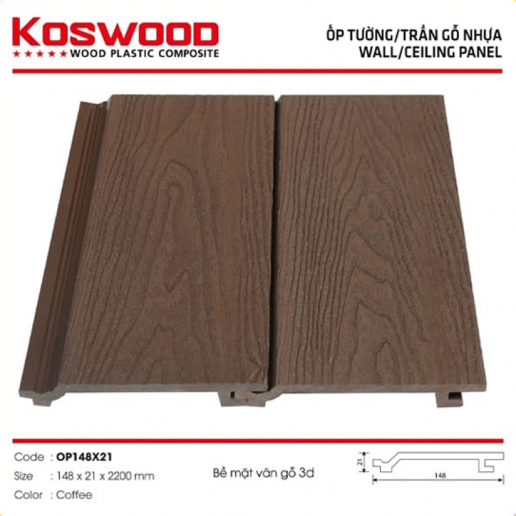 Trần Composite giả gỗ